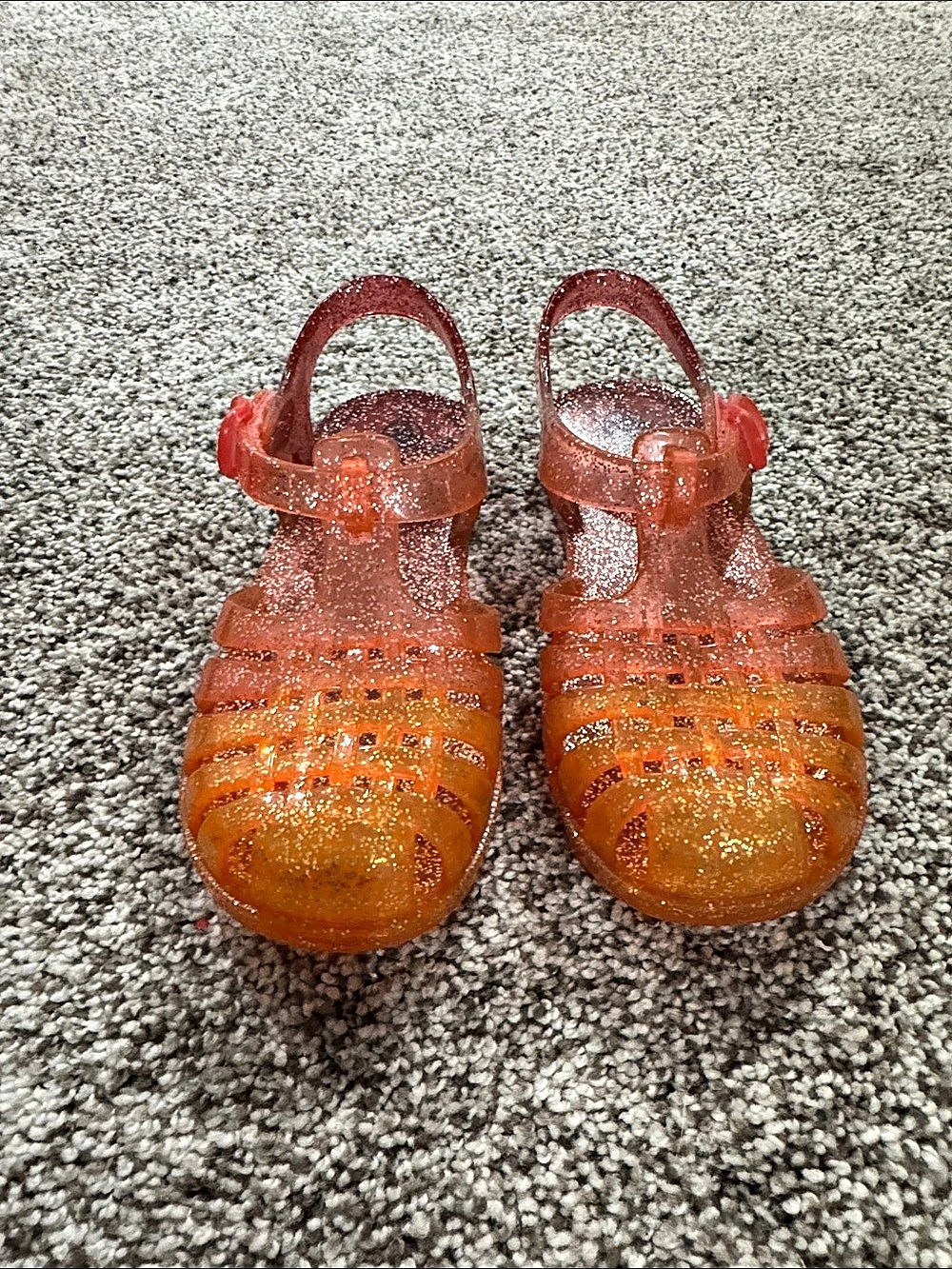 Cat & Jack Toddler Sunny Jelly Sandals Orange & Pink